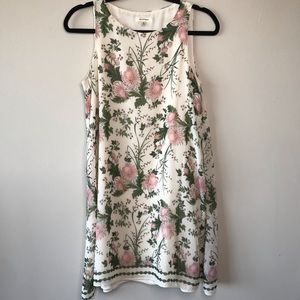 Max Studio Floral Chiffon Trapeze Dress Size Small